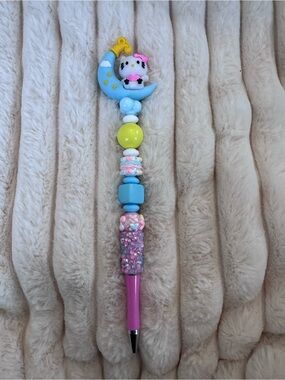 Hello kitty Beaded Pen in Pink & Blue - Cute Writing Pen